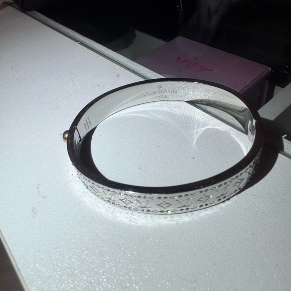 Louis Vuitton Nanogram Cuff Bangle with Diamantes and Crystal Stud - Picture 8 of 8